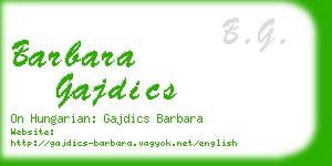 barbara gajdics business card